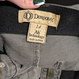Democracy Cargo Style Pants Size 14 Olive/Gray